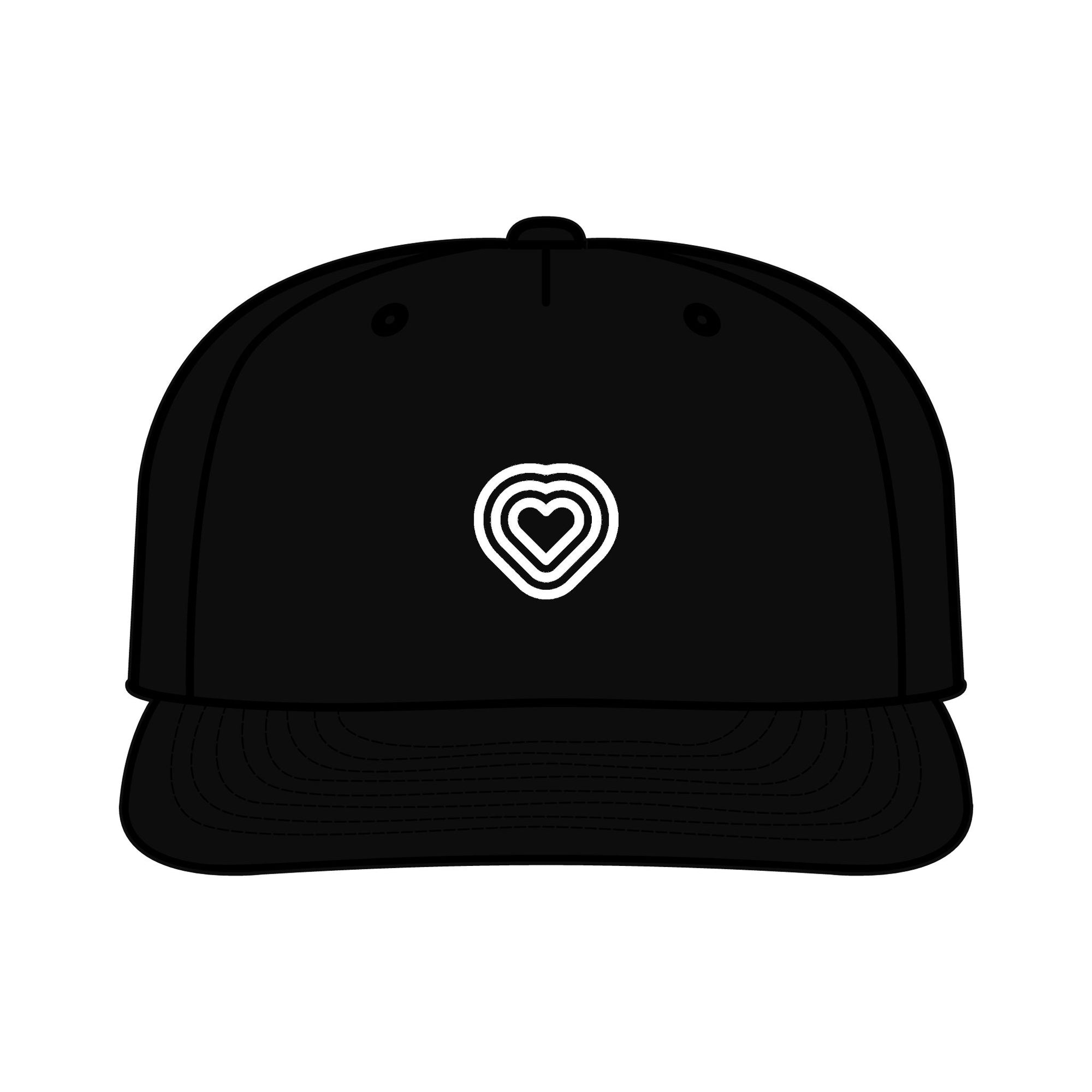 Surf Cap - White Heart